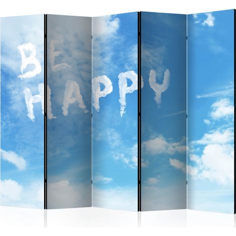 Paravent 5 Volets "Be Happy" 172x225cm (1/2)
