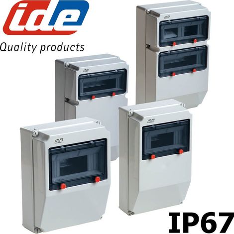 Coffret électrique extérieur IP67 pour prises PRYMA - Nombre de modules - 24 modules - AVEC bornier de terre