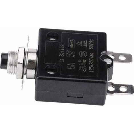 Disjoncteur Thermique - 20 A - 125–250 V AC 50 V DC - Réarmement Bouton-Poussoir - 1 Pièce (1/4)
