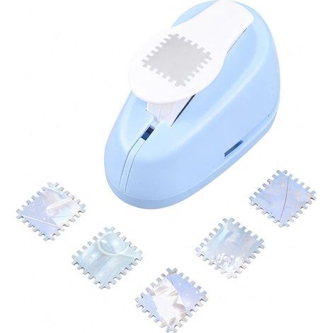 Perforatrice carrée (2 cm) en forme de tampon - Perforatrice à levier pour scrapbooking, carterie et projets créatifs en papier (1/5)