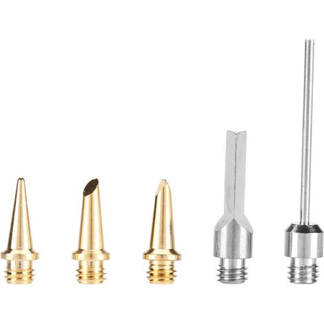 Kit de 5 pièces comprenant un fer à souder à gaz, un coupe-mousse électrique, des embouts de soudure et des accessoires de soudage. (1/5)