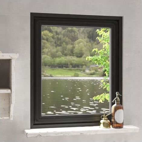 Moustiquaire magnétique pour fenêtres anthracite 100x120 cm (1/5)