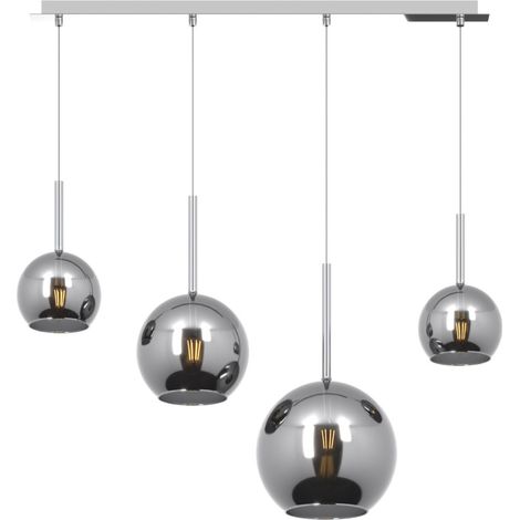 Lampadario moderno top light future 1155 cr s4 rmix cr e27 led vetro pirex soffiato lampada soffitto (1/5)