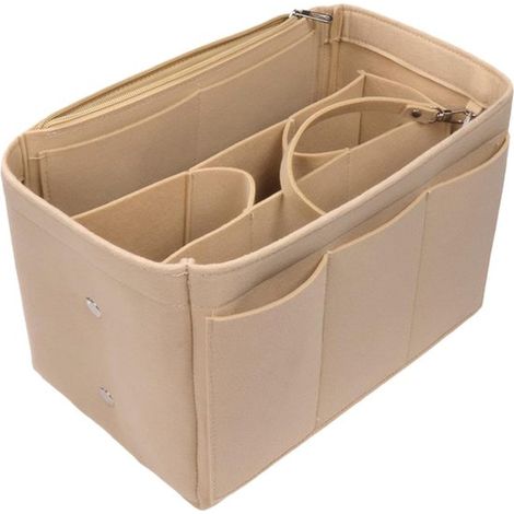 Organizzatore per borsa con scomparti rimovibili - Organizzatore in feltro per una vestibilità perfetta - Beige (1/5)