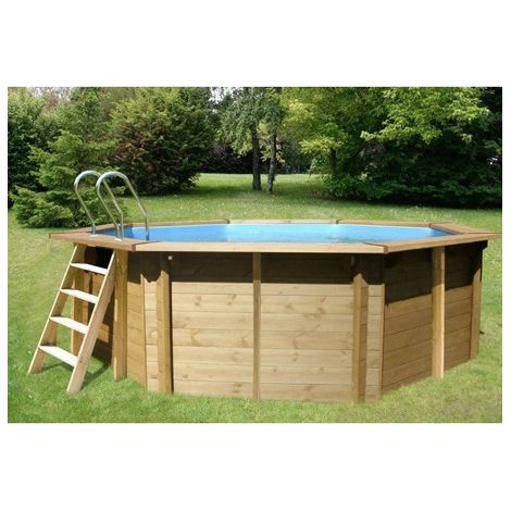 PISCINA GRE REDONDA DE MADERA SUNBAY POOL VASTO 790302 4.28 MTS X 1.36 MTS DE ALTO (1/5)