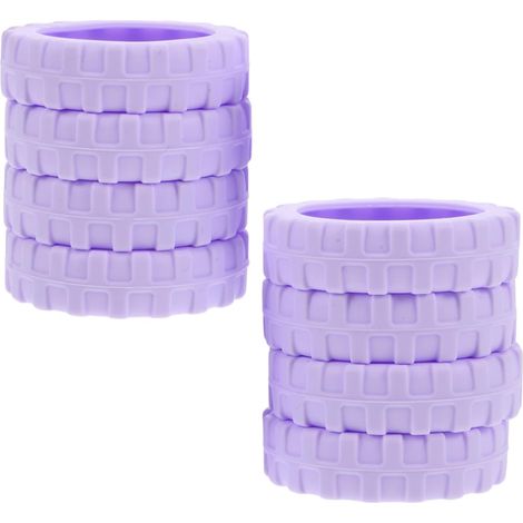 Juego de 8 fundas para ruedas de maletas con ruedas, con protectores de silicona que absorben los impactos, reducen el ruido y son antideslizantes. (1/5)