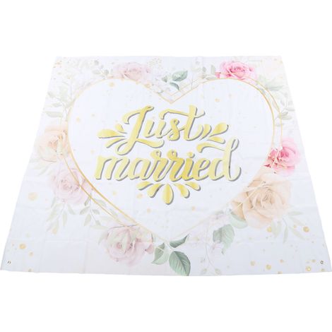 Décor Photo Mariage Bohème Coeur Bannière Accessoire Cérémonie Fiançailles Baby Shower avec Coffret Cadeau (1/5)