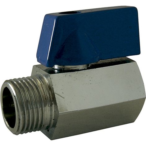 Mini-Kugelhahn männlich/weiblich 1/2 Edm