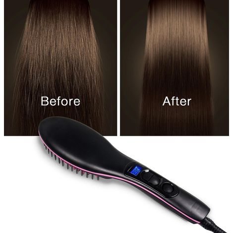 Peigne lisseur électrique Simply Straight (1 unité) - Chaleur réglable - N'abîme pas les cheveux (1/5)