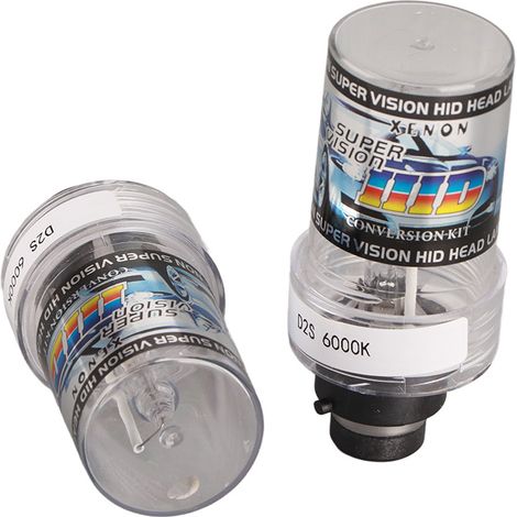 2Pcs Ampoules Phares Xenon HID D2S 12V 35W 6000K Blanc Lumière, Sans Mercure (1/5)