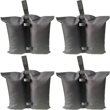 Sand Bag - 4 Pièces - 35x34 cm - Tissu Oxford Enduit PVC - Sangle Réglable 15-60 mm - Pour Toilettage Extérieur, Tente, Gazebo, Parasol (1/5)