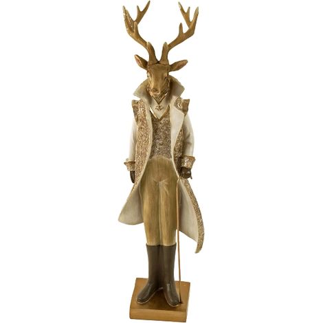 Cervo Marrone con Bastone 21 cm