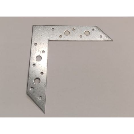 SQUADRETTA DI GIUNZIONE AD L 145x145x35MM CON ESTREMITA' A PUNTA - SPESSORE 2MM - IN ACCIAIO ZINCATO