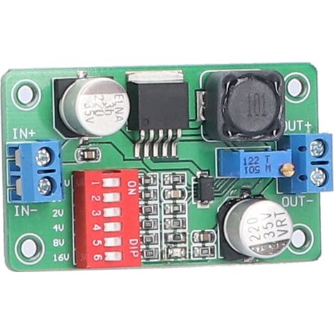 Module abaisseur de tension DCDC avec carte d'alimentation stabilisée et voyant lumineux LM2596SADJ (1/5)