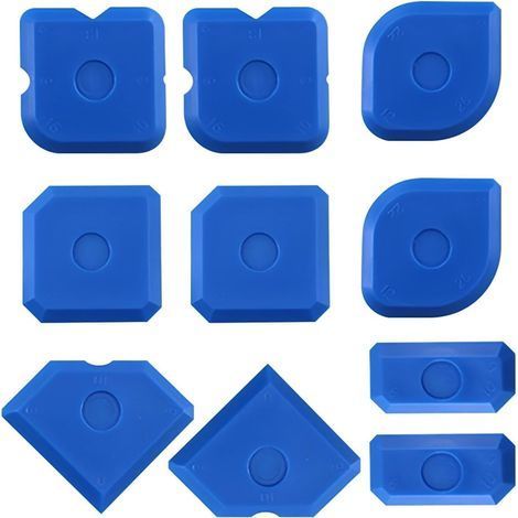 Lot de 10 outils de finition en silicone - Kit de calfeutrage pour bords lisses, outils de calfeutrage flexibles, idéal pour les projets d'étanchéité de cuisine, de salle de bain, de sol et de fenêtre