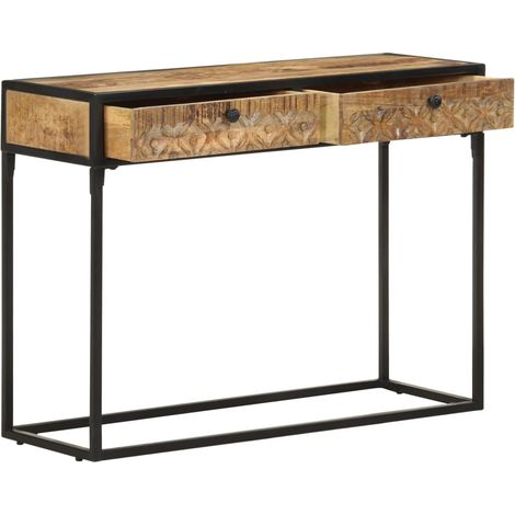 Maison Exclusive - Tavolo Consolle 100x35x75 cm in Legno Massello di Mango (1/5)