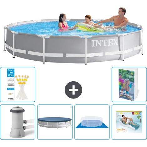 Prism Frame Pool Rund - 366x76 cm - 7-teilig S322