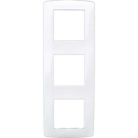 Plaque 3 postes blanche (61898)