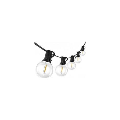 25 LED G40 Lichterkette, 15 m, warmweiß 2700K, IP44 wasserdicht, für Gärten und Veranstaltungen (1/5)
