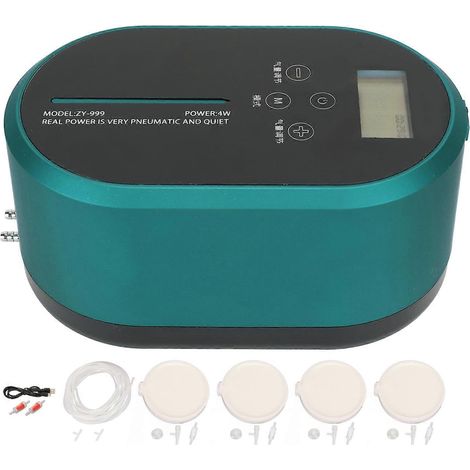 Aquarium Air 10 Niveaux Réglable Pompe à Oxygène Portable à Piles pour Aquarium, Pêche, Fruits de Mer, Bassin (1/5)