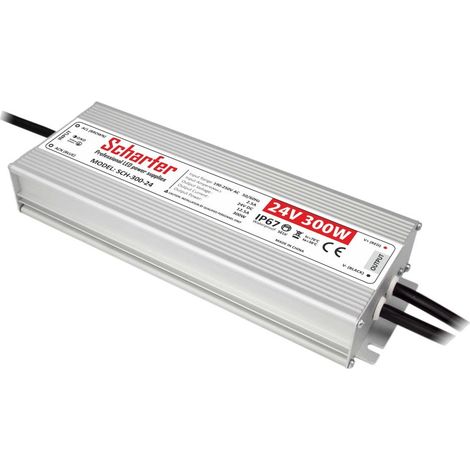 Transformateur LED 220V 24V étanche 300W IP67 12.5A universel Scharfer SCH-300-24 (1/3)