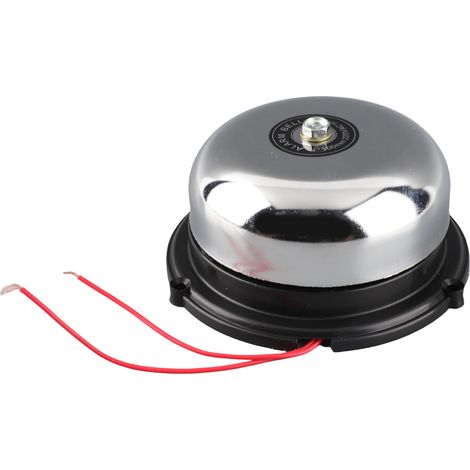 Sonnette électrique en acier inoxydable de 10 cm (4 po), à frappe intérieure, sans étincelles, 10 W, pour signal sonore (1/5)