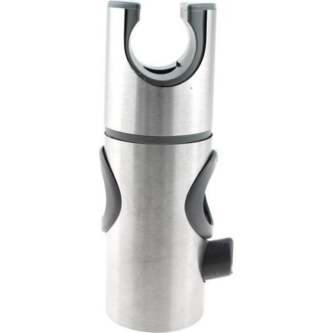 Supporto scorrevole per soffione doccia, accessori per asta doccia, base di montaggio a clip per soffione doccia rialzato, tipo a pulsante, universale, adatto a tubi da 24 mm (1/4)