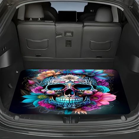 Tapis pour coffre de voiture, tapis de protection contre la poussière, résistant à l'usure et à la saleté, facile à entretenir - 75 x 100cm [Velours cristal, fond en plastique]