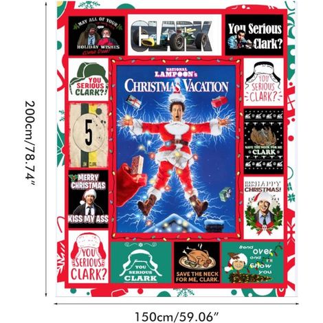Couverture de Noël 150 x 200 cm en flanelle douce, chaude et confortable, idéale pour canapé, lit, chambre d'enfant ou salon. Cadeau parfait. (1/5)