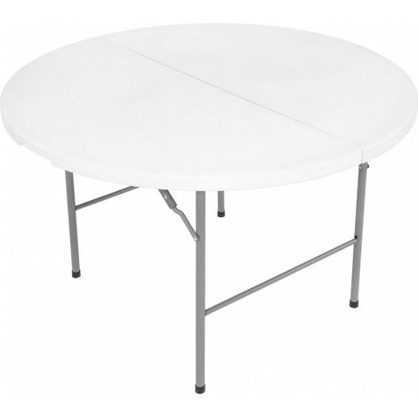 Oypla 4ft 1.2m Round Folding Heavy Duty Outdoor Trestle Party Garden Table (1/5)