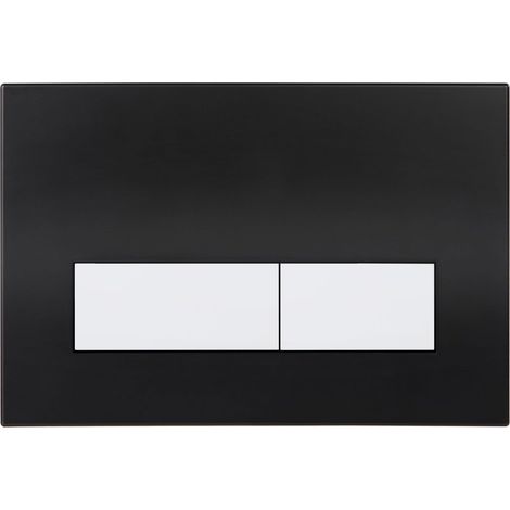 Plaque de Commande WC, Compatible avec Sigma, UP300 et UP320, avec Double Chasse, Équipée d'un Set de Leviers de Chasse et d'un Cadre d'Installation. Noir Mat (1/5)