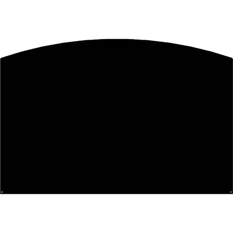 Le Marquier – Plaque de sol demi-ronde noire 80x120 cm – Acier peint – Protection contre rayonnement thermique poêles à bois – Pour sols combustibles