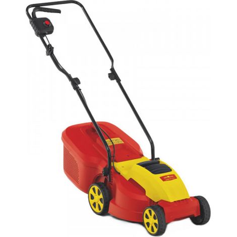 Wolf-Garten – Tondeuse électrique filaire 1200 W – Largeur de coupe 32 cm – Réglage centralisé de hauteur 2-6 cm – Sac de ramassage 26L (1/2)