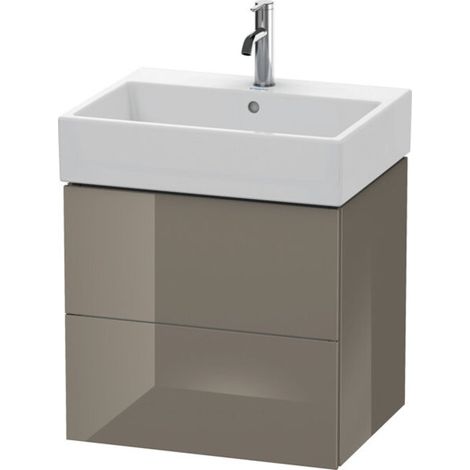 L-CUBE mobile lavabo 544x584x459mm flanella grigio lucido (1/5)