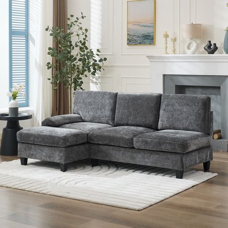 REDOM Lit gigogne 90x200 cm multifonction rangements LED ports de chargement flanelle gris clair (Sans matelas) (1/5)