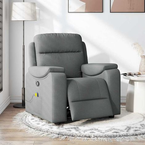 Maison Exclusive - Massage-Relaxsessel, Stoff, Dunkelgrau