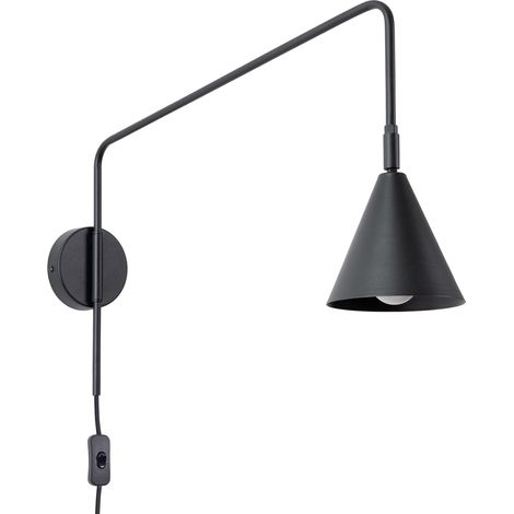 Lámpara de pared Nox negro acero 1xE14  14cm Sollux (1/5)