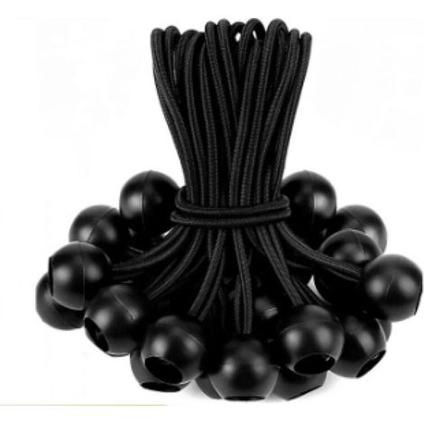 30 pezzi di corda elastica, corda elastica per telone, corda elastica per gazebo, telone, campeggio, tenda, imbracatura di prolunga per tende (200 mm) (1/4)