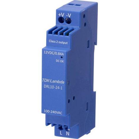 TDK-Lambda DRL10-12-1 Alimentation rail DIN 12 V 0.84 A 10.08 W Contenu 1 pc(s) C637881 (1/5)