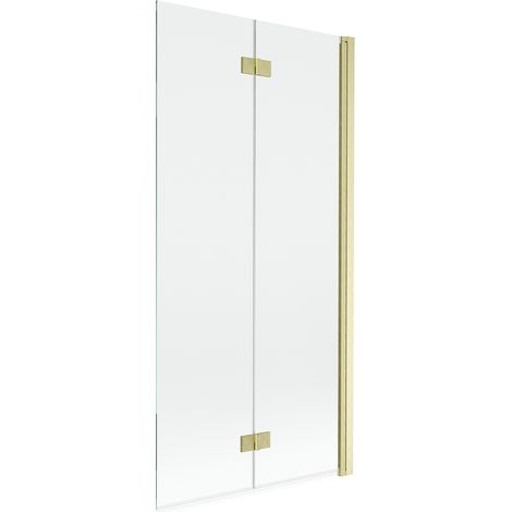 Mexen Mist mampara de ducha de 2 paneles derecha 90 x 150 cm, transparente, dorado cepillado - 8A9-090-002-55-00-P (1/5)