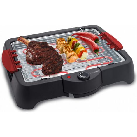Barbecue Electrique de Table 2000W Techwood TBQ-2035 - Bac récupérateur de graisse Grille réglable sur 2 hauteurs (1/3)