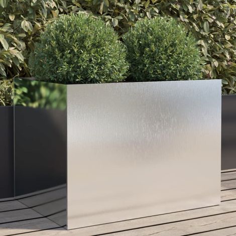 Fioriera Argento 62x47x46 cm in Acciaio Inox vidaXL
