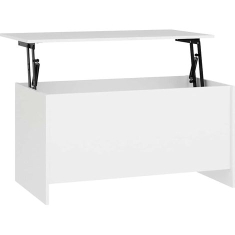 Maison Exclusive - Tavolino da Salotto Bianco 102x55,5x52,5 cm Legno Multistrato (1/5)