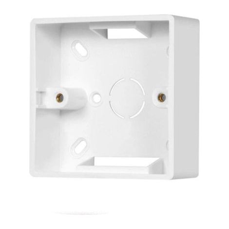 Cadre en saillie pour boîte de jonction 86 × 86 × 34 mm, plaque simple blanche, montage facile, norme CE, compatible prise électrique standard (1/5)