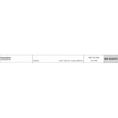 Cavo frizione con molla MTD spazzaneve 31AM32BD799 cavo 1210 mm guaina 600 mm