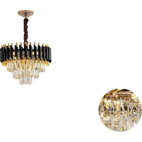 Chandelier, Chaîne Suspendue Réglable, Cristal K9 Dimmable, D 55cm, 7-a (1/2)