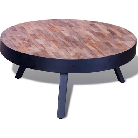 Maison Exclusive - Couchtisch Rund Altholz Teak