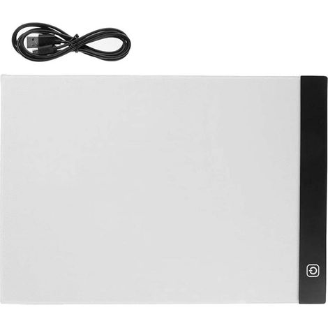 KLVGTIFS PU - Boîte lumineuse LED A5, tablette lumineuse pour peinture artistique 5D, accessoires, tableau lumineux A5, 3 niveaux de luminosité (1/5)