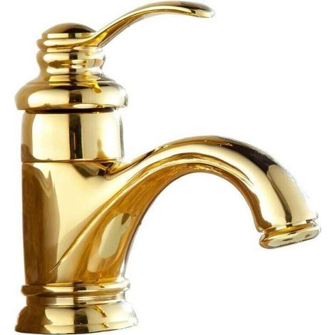 Robinet d'archaste en laiton massif, robinet de lavabo, de salle de bains, d'armoires, de lavabo Inter-plateforme, chaud et froid (1/5)