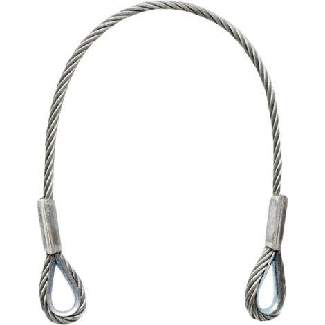 Cuerda basculante, diámetro 13 mm, longitud 1100 mm, con grapas para remolque/semirremolque.